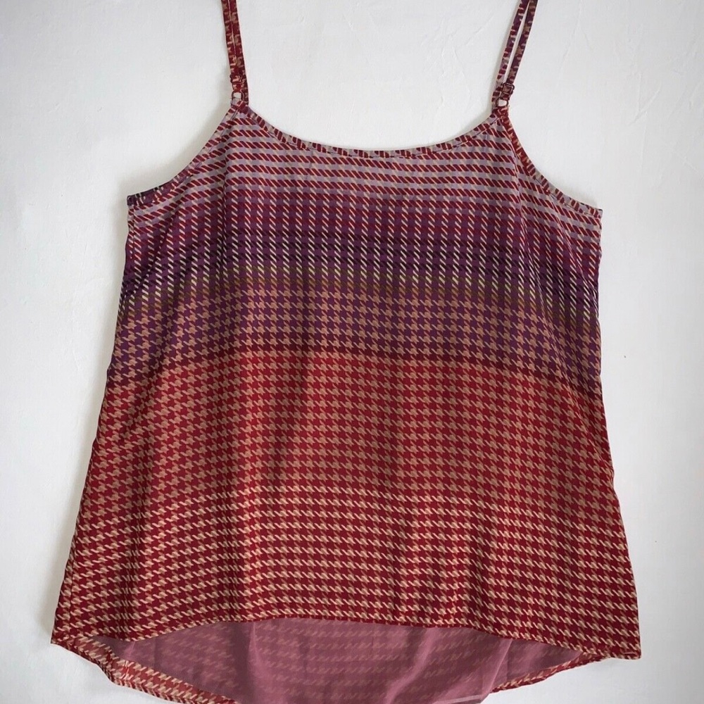 CAbi Pleated Tank Top Hoodstooth #555 Spaghetti Straps XL New Without Tags - Picture 9 of 16